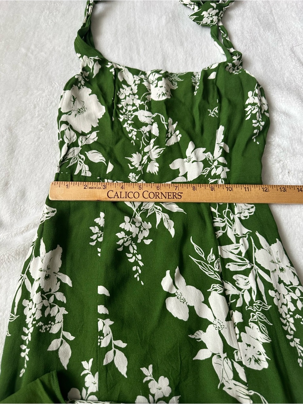 REFORMATION TWILIGHT DRESS GREEN size 2 - Picture 14 of 16